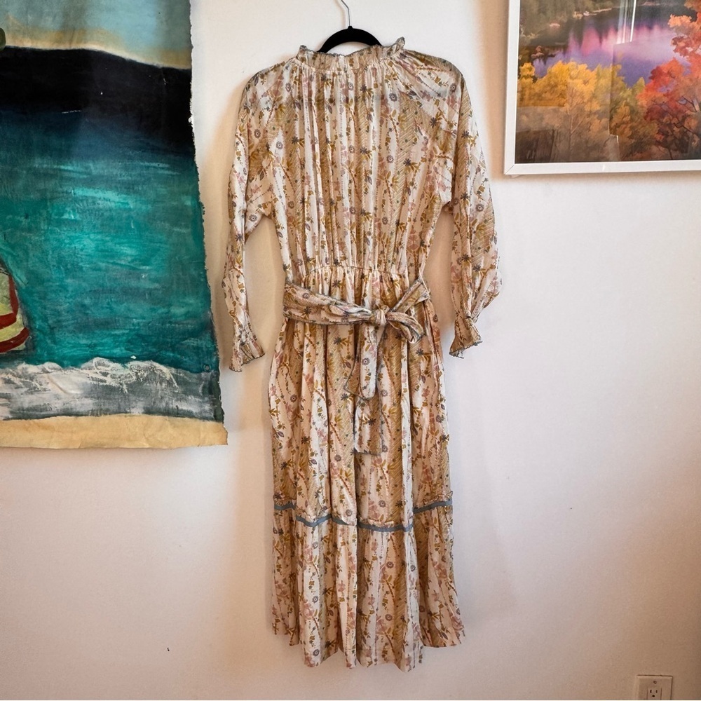 Baybala Lele Dress Floral Cream Pink Boho Large - Picture 3 of 9